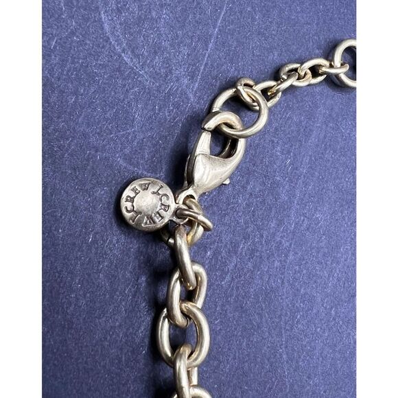 J. Crew Cobalt Royal Blue W Clear Rhinestones Goldtone Statement Necklace Chunky - Picture 5 of 11